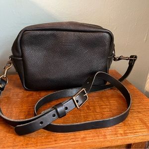 Go Forth Goods Sarah Crossbody Black Bag**with tassel keyring and Madewell Strap